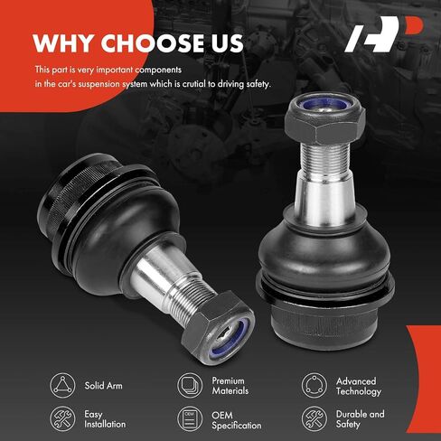 A-Premium 2 × وصلات كروية سفلية أمامية، متوافقة مع Ram 4500 5500 2011-2021 & Dodge Ram 4500 5500 2008-2010 & Sterling Truck Bullet 45 Bullet 55 2008-2010 in Saudi Arabia