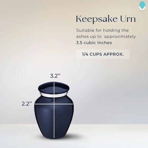 Geturns Embrace Keepsake Personalized Football Cremation Urns for Human Ashes I Cobalt Blue Funeral Urn for Men and Women with Double Side Engraving I 3.5 lbs in Saudi Arabia