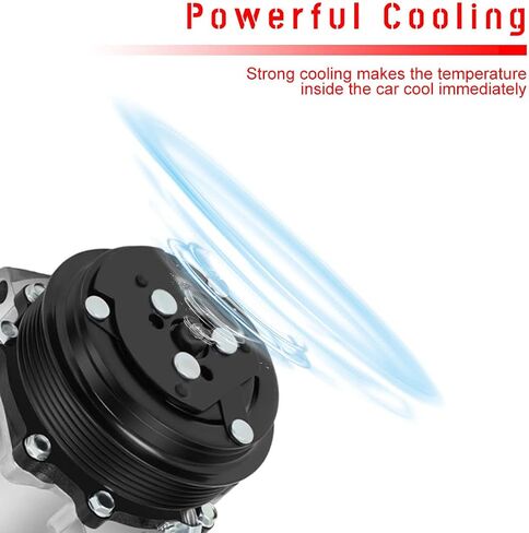 cciyu AC Compressor for Car 1996-1998 for Chevrolet Blazer 4.3L,1996-1999 for Chevrolet Tahoe 6.5L 5.7LAir Conditioning Compressor with Clutch 6 Grooves 1136519 in Saudi Arabia