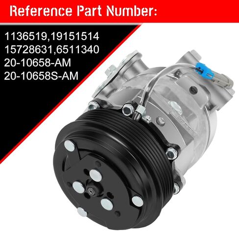 cciyu AC Compressor for Car 1996-1998 for Chevrolet Blazer 4.3L,1996-1999 for Chevrolet Tahoe 6.5L 5.7LAir Conditioning Compressor with Clutch 6 Grooves 1136519 in Saudi Arabia