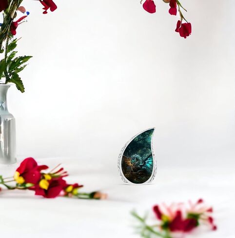Dragon Forest Awakening - Cremation Urn for Adult Men & Women - Large with Velvet Bag - Funeral Decorative Urns - Memorial for Human Remains Mom & Dad Urn for Human Ashes for Male & Female in Saudi Arabia