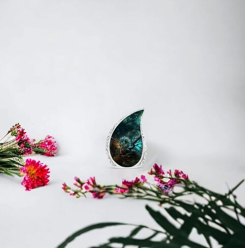 Dragon Forest Awakening - Cremation Urn for Adult Men & Women - Large with Velvet Bag - Funeral Decorative Urns - Memorial for Human Remains Mom & Dad Urn for Human Ashes for Male & Female in Saudi Arabia