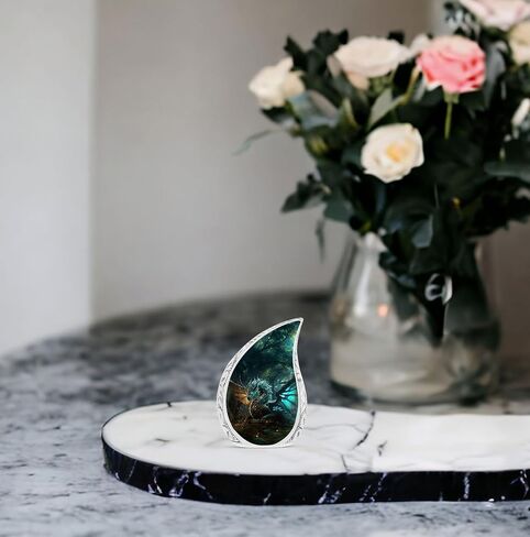 Dragon Forest Awakening - Cremation Urn for Adult Men & Women - Large with Velvet Bag - Funeral Decorative Urns - Memorial for Human Remains Mom & Dad Urn for Human Ashes for Male & Female in Saudi Arabia