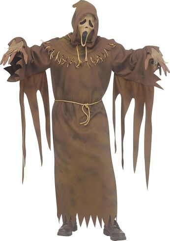 زي Fun World Ghost Face Scarecrow التنكري للكبار Scream Halloween Cosplay مرخص رسميًا in Saudi Arabia