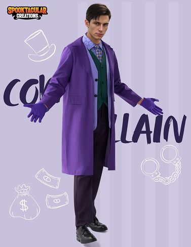 Spooktacular Creations Scary Clown Costume Men, Killer Clown Costume, Creepy Halloween Costumes for Men 2025 in Saudi Arabia
