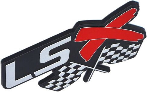 Aimoll LSX Flag Emblem,3D Badge for Decal, Fender Door Trunk Hood, GM V8 Chevy Camaro Corvette CTS-V Firebird Chevelle Impala Sierra Escalade (2pc Chrome red) in Saudi Arabia