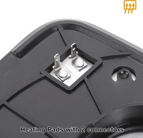 X AUTOHAUX Car Rearview Left Driver Side Mirror Glass Replacement W/Backing Plate Heated White Glass for Hyundai Santa Fe 2007-2012 in Saudi Arabia