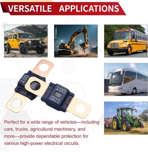 6 PCS AMI/Midi Fuse,125 Amp High Current, Bolt-on,Fuse for Cars Trucks Construction Vehicles Caravans Agricultural Machinery Passenger Cars Electrocar Golf Cart Motorhome in Saudi Arabia