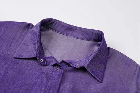 Womens Convenient Snap Casual & Soft Short Sleeve Shirts Blouse, US Small - US 2X-Large in Saudi Arabia