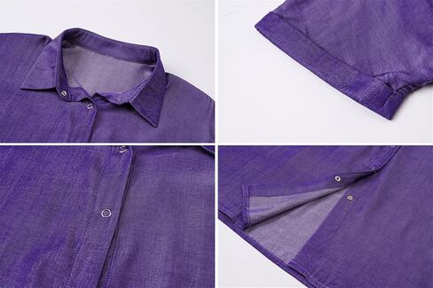 Womens Convenient Snap Casual & Soft Short Sleeve Shirts Blouse, US Small - US 2X-Large in Saudi Arabia
