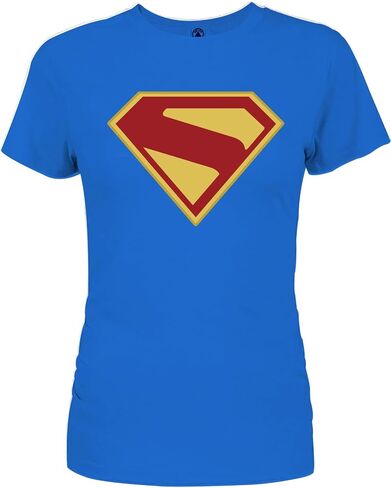 Superman Supergirl Logo Symbol Justice League Shield Movie Womens Juniors T-Shirt in Saudi Arabia