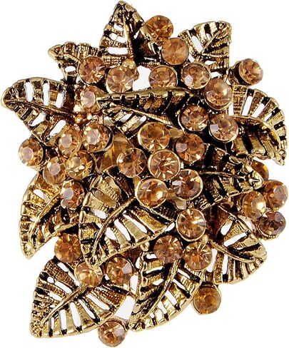 Alilang Womens Silvery Tone Emerald Peridot Green Crystal Rhinestone Leaf Stretchy Adjustable Ring in Saudi Arabia