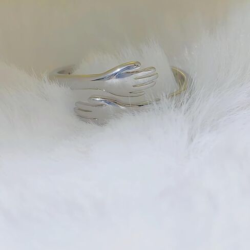 To My Granddaughter Hug Ring For Hope Rings, Motivational Stainless Steel Always With You Ring, Open Adjustable Spiral Wrap Twist Hope Rings Jewelry for Her Mom Wife Best Friend in Saudi Arabia