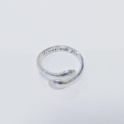 To My Granddaughter Hug Ring For Hope Rings, Motivational Stainless Steel Always With You Ring, Open Adjustable Spiral Wrap Twist Hope Rings Jewelry for Her Mom Wife Best Friend in Saudi Arabia
