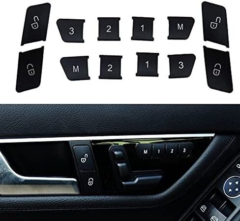 ملصقات تزيين لمفتاح تحرير فرامل القدم P من AngelguoguoCar لسيارة Mercedes Benz E Class W212 C Class W204 GLK X204 (ملصق زر P) in Kuwait