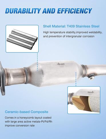 Nilight Catalytic Converter for 2005-2011 Frontier / 2005-2012 Pathfinder / 2005-2015 Xterra / 2012-2017 NV1500 NV2500 NV3500 (Rear Passenger and Driver Side) in Saudi Arabia