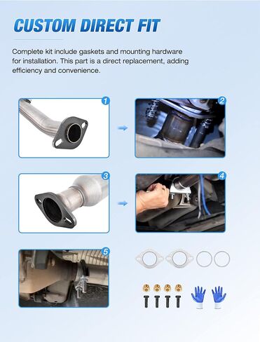 Nilight Catalytic Converter for 2005-2011 Frontier / 2005-2012 Pathfinder / 2005-2015 Xterra / 2012-2017 NV1500 NV2500 NV3500 (Rear Passenger and Driver Side) in Saudi Arabia