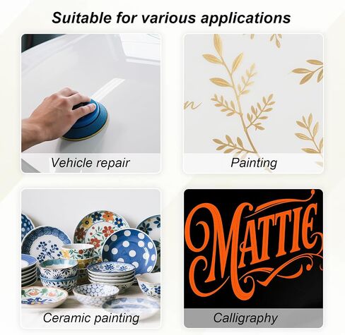 2pcs Fine Line Painting Pens, 0.5mm 0.7mm Detailing Paint Applicator Pens for Automotive Touch-Up Rock Chip & Car Scratch Repair Precise Fluid Writer Art Drawing Calligraphy in Saudi Arabia