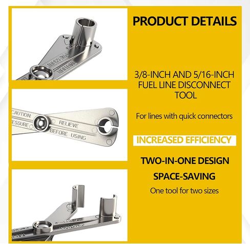 vvag 2 in 1 Fuel Line Disconnect Tool Set for 3/8" and 5/16",Quick Release Scissor Wrench for Fuel Filter Removal,Professional A/C & Heater Line Service Tool Compatible with GM, Ford, Mazda Vehicles in Saudi Arabia