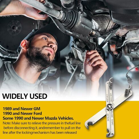 vvag 2 in 1 Fuel Line Disconnect Tool Set for 3/8" and 5/16",Quick Release Scissor Wrench for Fuel Filter Removal,Professional A/C & Heater Line Service Tool Compatible with GM, Ford, Mazda Vehicles in Saudi Arabia