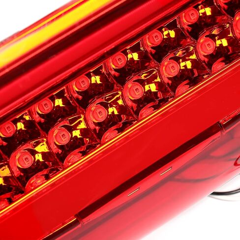 مجموعة مصابيح LED KUAFU متوافقة مع 1990-1997 Ford F150/250/350/Bronco/Super Duty متوافقة مع نماذج Styleside فقط زوج مصابيح LED لقضيب الأنبوب ثلاثي الأبعاد - عدسة حمراء in Saudi Arabia