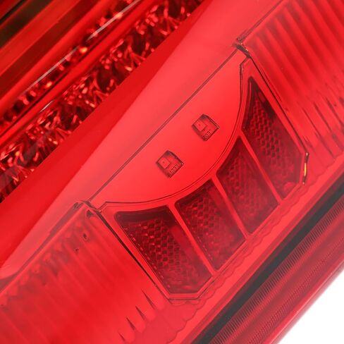 مجموعة مصابيح LED KUAFU متوافقة مع 1990-1997 Ford F150/250/350/Bronco/Super Duty متوافقة مع نماذج Styleside فقط زوج مصابيح LED لقضيب الأنبوب ثلاثي الأبعاد - عدسة حمراء in Saudi Arabia
