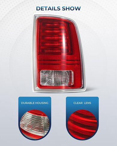 مصابيح خلفية من النوع الرياضي متوافقة مع Dodge Ram 2013-2018 Ram 1500 Sport/Rebel Ram 2500 3500 Laramie مع مصابيح LED سوداء زوج، استبدال OEM: CH2800202 68093081AC CH2801202 68093080AC in Saudi Arabia