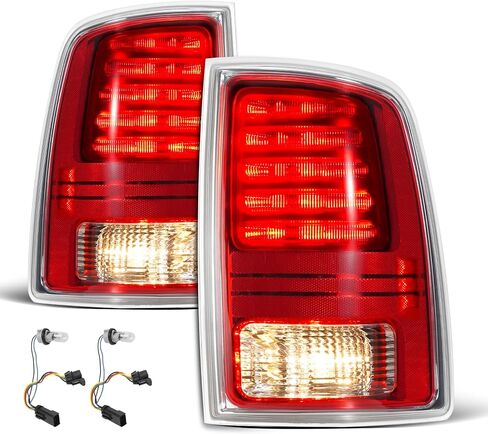 مصابيح خلفية من النوع الرياضي متوافقة مع Dodge Ram 2013-2018 Ram 1500 Sport/Rebel Ram 2500 3500 Laramie مع مصابيح LED سوداء زوج، استبدال OEM: CH2800202 68093081AC CH2801202 68093080AC in Saudi Arabia
