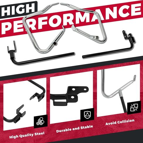 KUAFU Saddlebag Bracket Guard Bars Compatible with 2014-2024 Harley Davidson Touring Electra Glide Road Glide Street Glide FLH Hard Saddle Bags Support Brackets Mount Kit in Saudi Arabia