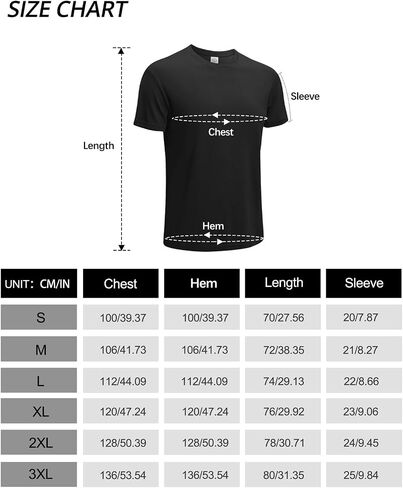 Men's Athletic T-Shirts Quick Dry Running Workout Shirts Short Sleeve Activewear Crew Neck Gym Tee Tops Black in Saudi Arabia