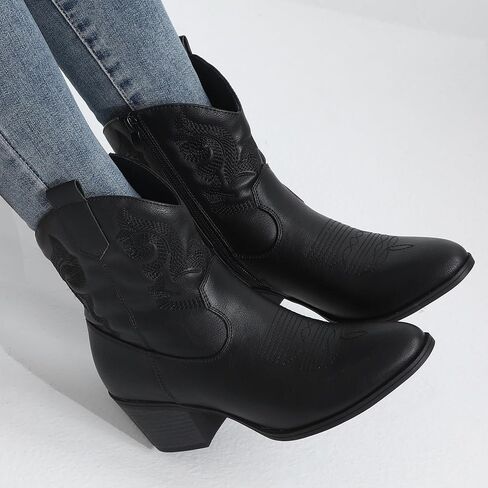 أحذية TYNDALL النسائية للكاحل ملابس غربية أنيقة أحذية رعاة البقر للنساء in Kuwait