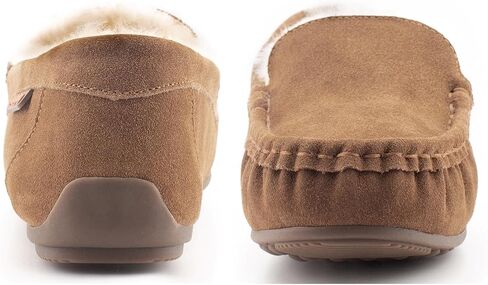 Women's Sheepskin Moccasin Slippers Cow Suede Memory Foam Driving Style Loafers in Saudi Arabia