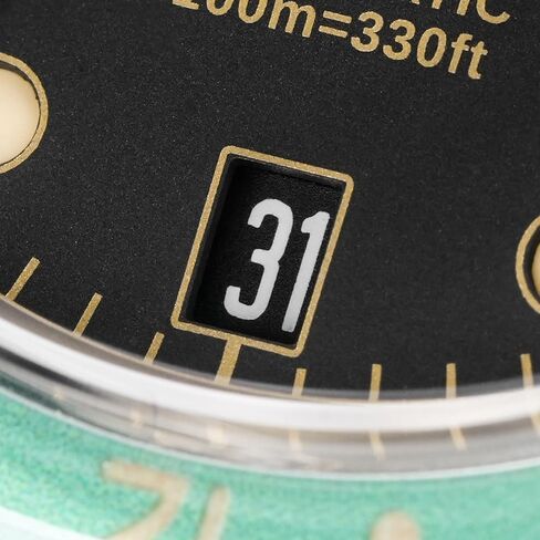 watchdives GMT Watches for Men, WD6542 Men Watch NH34 Automatic Wristwatch 38mm Bubble Domed Sapphire Crystal Watches 100M Waterproof in Kuwait