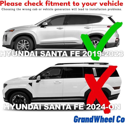 Co Smoke Tinted Tape-On Side Window Vent Visor Deflectors Rain Guards Compatible with Hyundai Santa Cruz 2022-2024 - 4pcs. GW0378 in Kuwait