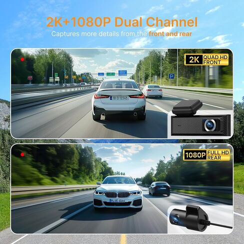 Miofive Smart Dash Cam, 2160P UHD Dash Camera for Cars, Mini S Car Camera with Wi-Fi, GPS, WDR, Night Vision, G-Sensor, App, Loop Recording, Parking Monitor, Time-Lapse in Kuwait