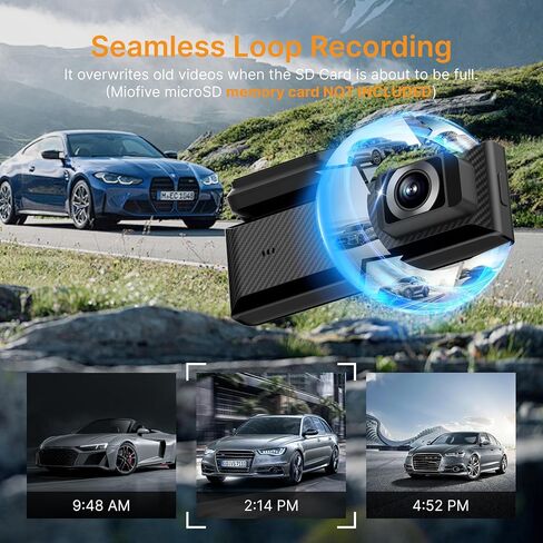 Miofive Smart Dash Cam, 2160P UHD Dash Camera for Cars, Mini S Car Camera with Wi-Fi, GPS, WDR, Night Vision, G-Sensor, App, Loop Recording, Parking Monitor, Time-Lapse in Kuwait