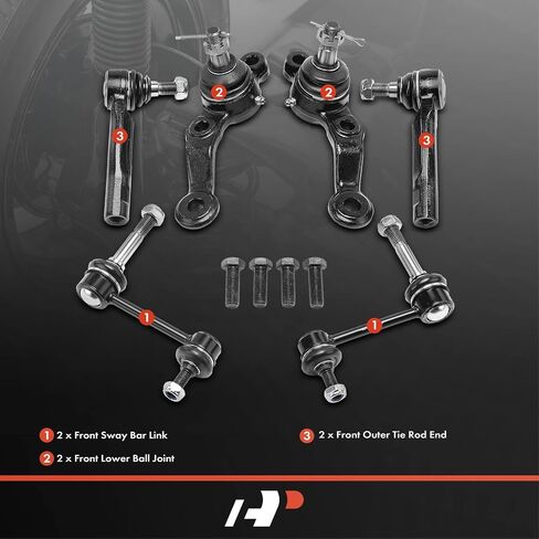 A-Premium 6Pcs Front Suspension Kit, Sway Bar Link Lower Ball Joint Outer Tie Rod End, Compatible with Lexus IS300 2001-2005 in Saudi Arabia