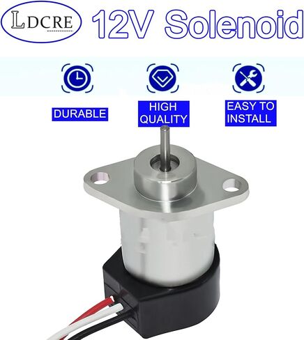 12V Solenoid SK-1043-58, 6281-910-011-00 Compatible with Iseki E3CD E3CE E3CF E3CG TG5330E4, Massey Ferguson 1500 Series 1520 1532 1533, Replaces SA-5190-12, Solenoid for Engine Start and Operation in Saudi Arabia