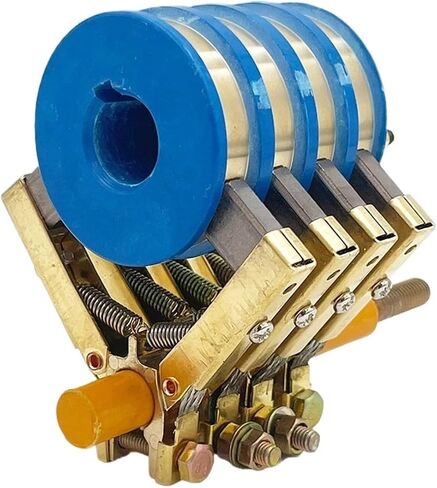 1 Pcs 4-Way Rotating Conductive Slip Ring Copper Ring Current Collector with Carbon Brush(25x60x75-4) in Saudi Arabia