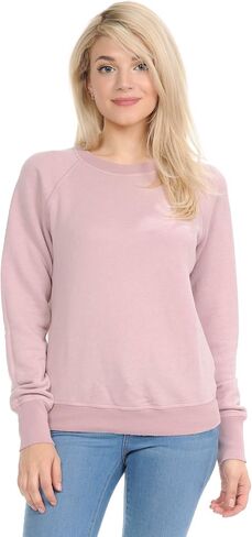 YURO-K Women's Premium Long Sleeve Crew Neck Vintage Raglan Sweatshirt Pullover X-Small - X-Large in Saudi Arabia