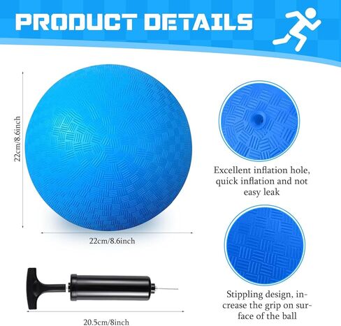 Huaerle 19 Pcs Sports Kickball Set Includes 2 Playground Ball with Air Pump 5 Rubber Throw Down Bases 10 Foul Line Cones and a Flip Scoreboard for Boys Girls Adults Playground School Backyard in Kuwait