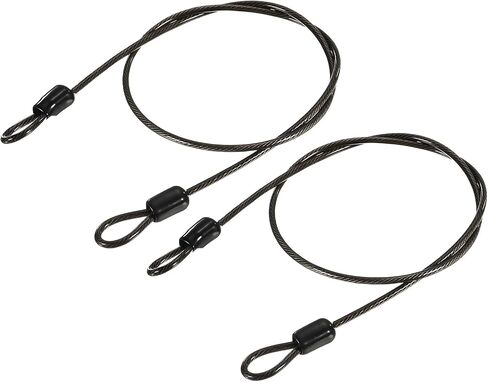 YOKIVE 2 Pcs Security Steel Cables, Coated Baggage Lock Wire Rope with Double Loop | Great for Luggage, Bicycles, Doors (Green, 2.5mmx0.5m) in Saudi Arabia