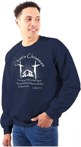 سويت شيرت Brisco Brands Christ is Christmas Christian للرجال والنساء in Saudi Arabia