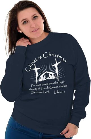 سويت شيرت Brisco Brands Christ is Christmas Christian للرجال والنساء in Saudi Arabia