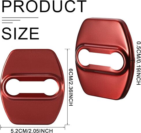 TOMALL 4Pcs Car Door Lock Latches Covers Compatible with Hyundai Sonata Elantra Santa Fe Palisade Tucson Veloster N Genesis Kona/Kona EV Azera Ioniq Stainless Steel Exterior Accessories (Black) in Saudi Arabia
