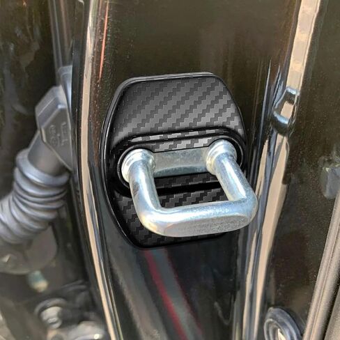 TOMALL 4Pcs Car Door Lock Latches Covers Compatible with Hyundai Sonata Elantra Santa Fe Palisade Tucson Veloster N Genesis Kona/Kona EV Azera Ioniq Stainless Steel Exterior Accessories (Black) in Saudi Arabia