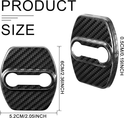 TOMALL 4Pcs Car Door Lock Latches Covers Compatible with Hyundai Sonata Elantra Santa Fe Palisade Tucson Veloster N Genesis Kona/Kona EV Azera Ioniq Stainless Steel Exterior Accessories (Black) in Saudi Arabia