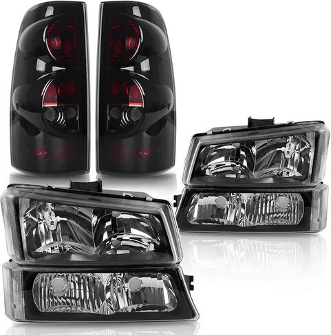 مجموعة المصابيح الأمامية والمصابيح الخلفية DWVO متوافقة مع 03-06 Chevy Silverado 1500 2500/03-06 Silverado 1500 HD 2500 HD 3500/07 Chevy Silverado Classic in Saudi Arabia