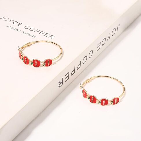 Teacher Appreciation Gifts for Women Teacher Earrings Book Pencil Hoop Earrings Back To School Jewelry Accessories Outfits in Saudi Arabia