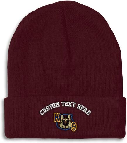 Custom Beanies for Men K-9 Unit Embroidery Police Officer Winter Hats for Women Acrylic Skull Cap 1 Size in Saudi Arabia